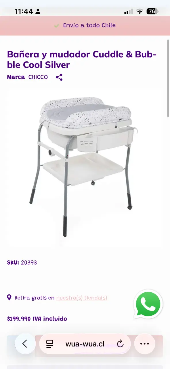 Bañera y mudador Chicco Cuddle & Bubble Cool Silver - 4