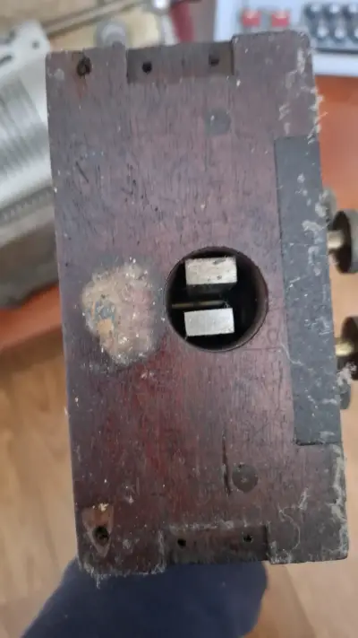 Antiguo galvanómetro de madera Elliott Bros - miniatura 5