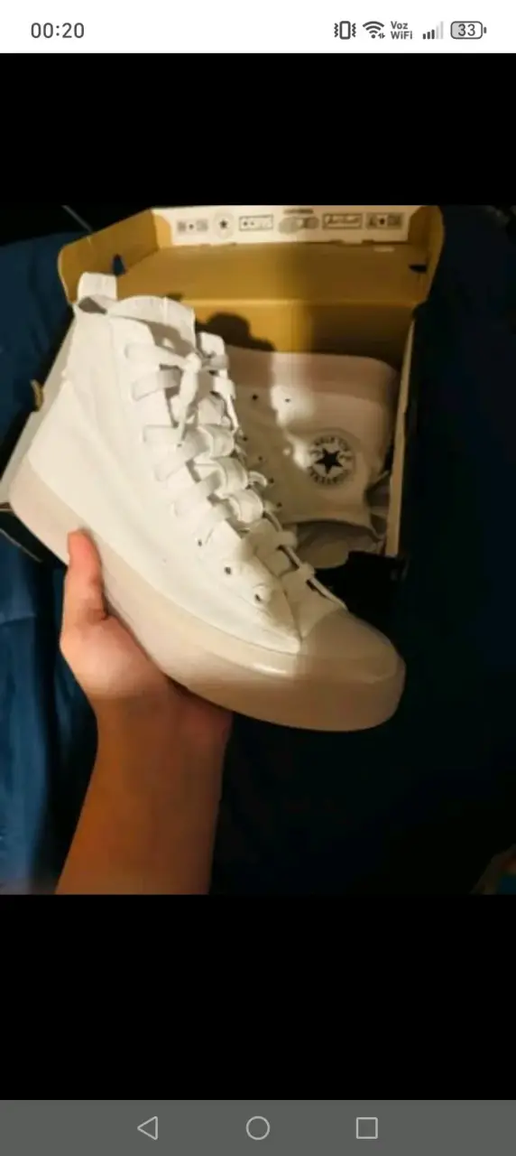 Zapatillas blancas de lona Converse - 1