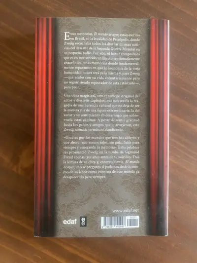 Libro 'El Mundo de Ayer' de Stefan Zweig - miniatura 2