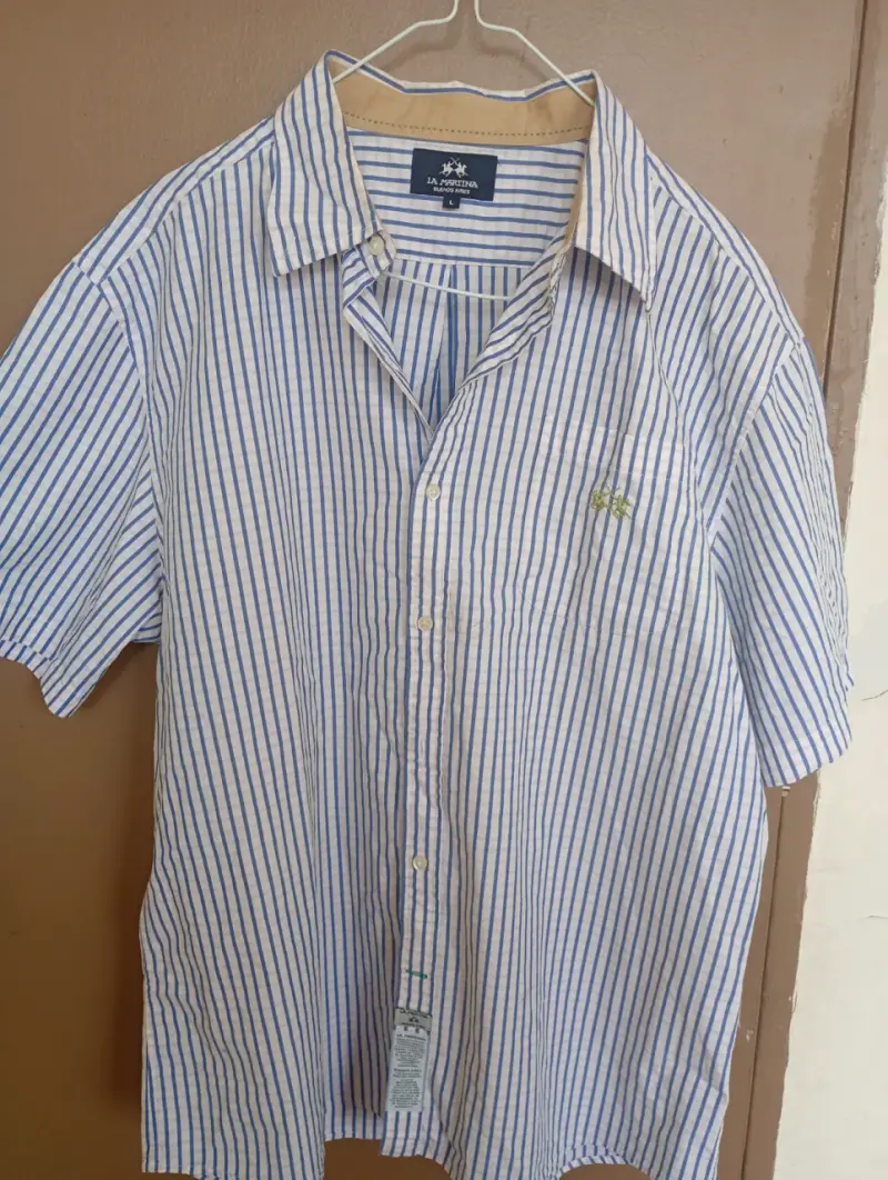 Camisa a rayas azul y blanca La Martina - 1