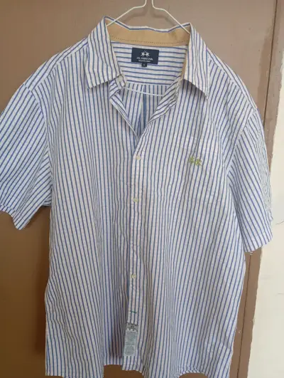 Camisa a rayas azul y blanca La Martina - miniatura 1