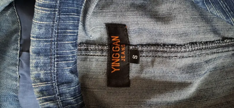 Chaqueta de mezclilla azul para mujer - 4