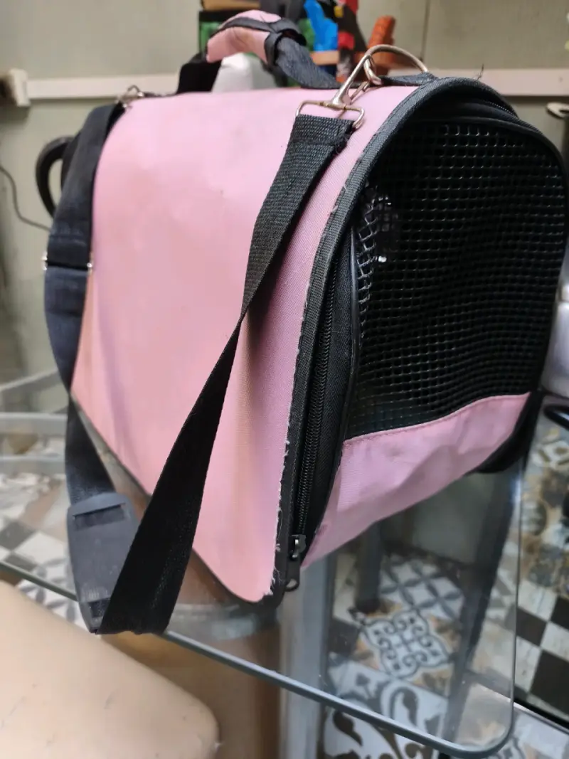 Transportadora de mascotas rosa con ventilación - 3