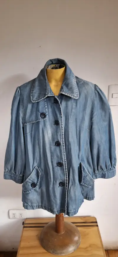 Chaqueta de mezclilla vintage para mujer - miniatura 1
