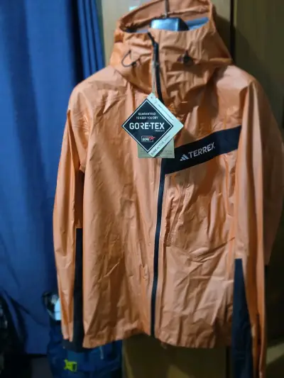 Chaqueta impermeable Adidas Terrex Gore-Tex naranja - miniatura 1