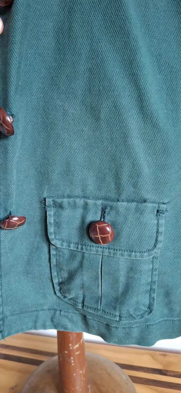 Chaqueta verde de algodón para mujer - 3
