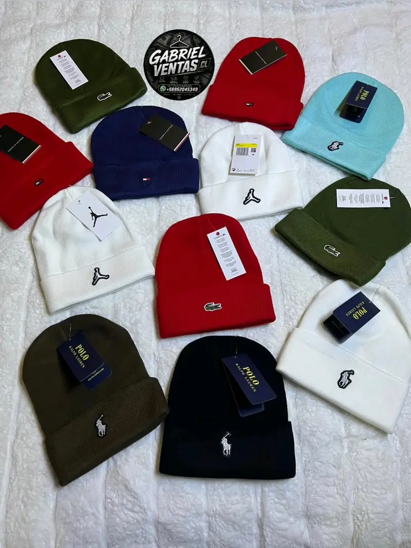 Gorros de lana Polo y Lacoste en varios colores - 2