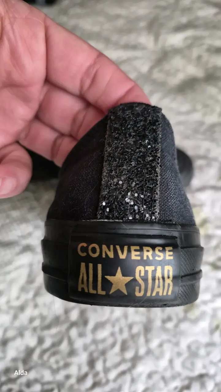 Zapatillas Converse All Star negras con brillo - 2