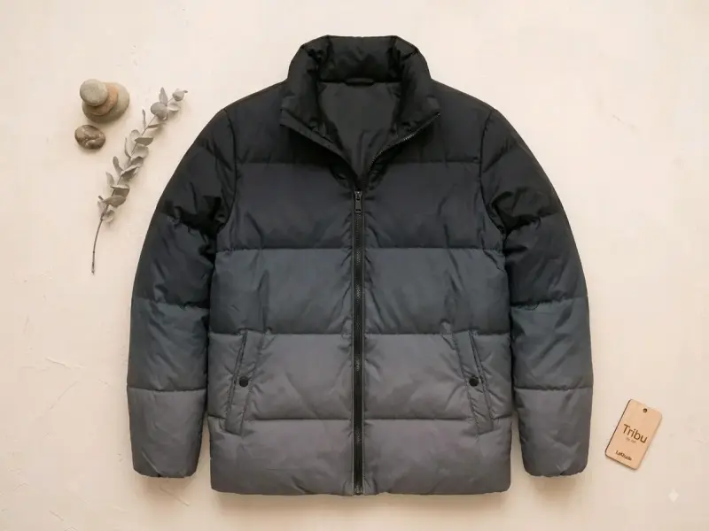 Chaqueta acolchada gris para hombre