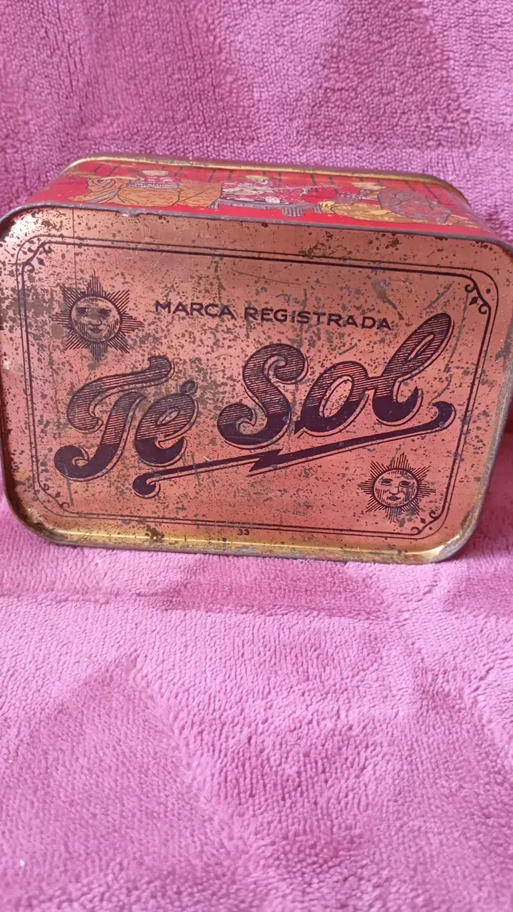 Lata Vintage de Té Sol Etiqueta Roja - 3