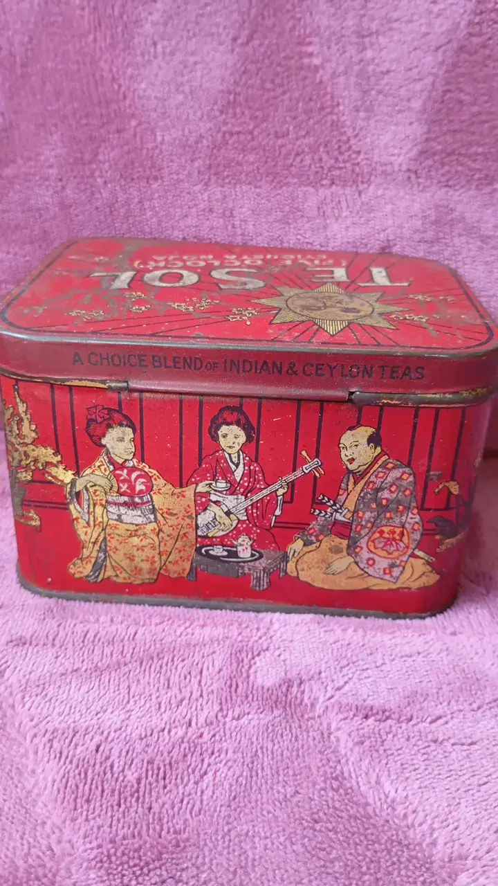 Lata Vintage de Té Sol Etiqueta Roja - 4