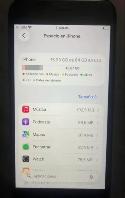 iPhone con pantalla de 64GB en buen estado - miniatura 3