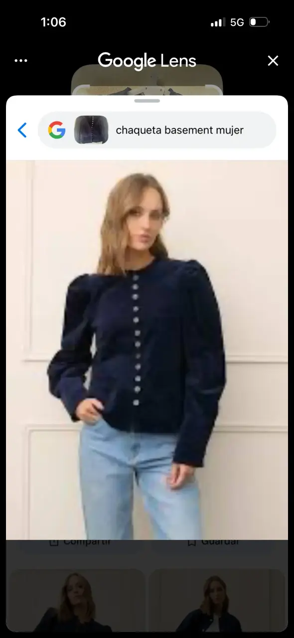 Chaqueta de terciopelo azul marino para mujer - 1
