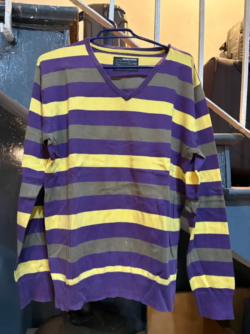 Suéter a rayas multicolor Americano talla XL - 1