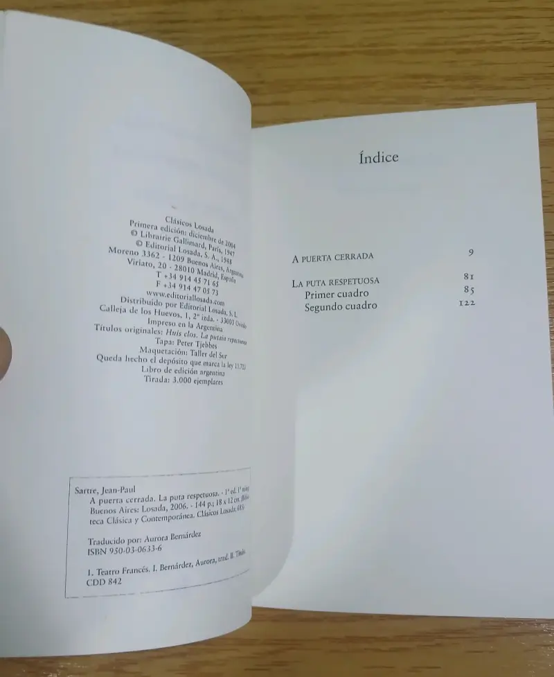 Libro 'A puerta cerrada' de Jean-Paul Sartre - 3