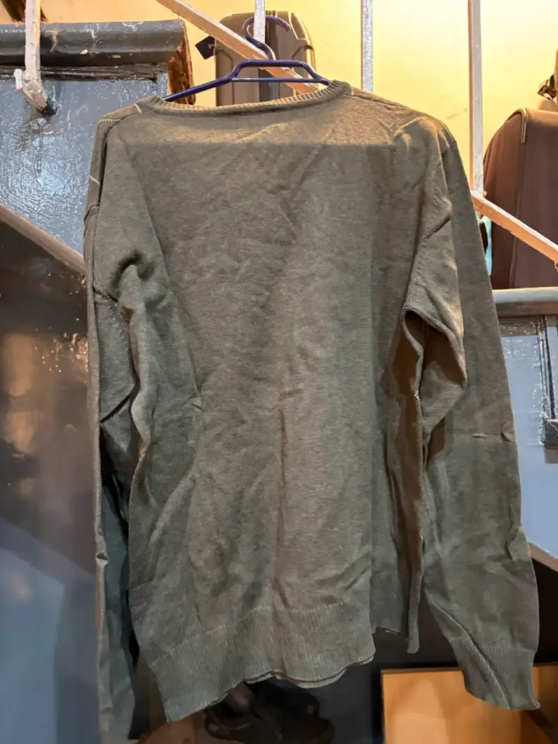Suéter verde Ferouch con diseño de rombos - 3