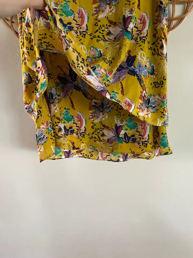 Blusa sin mangas floral amarilla Basement - 3