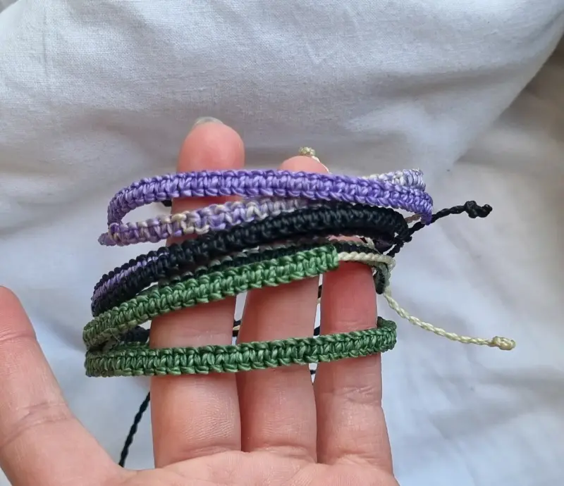 Pulseras de Macramé Hechas a Mano - 3