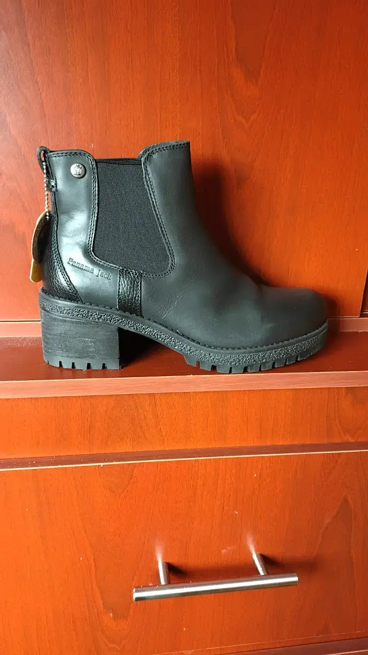 Botines de cuero negro Panama Jack para mujer - 1