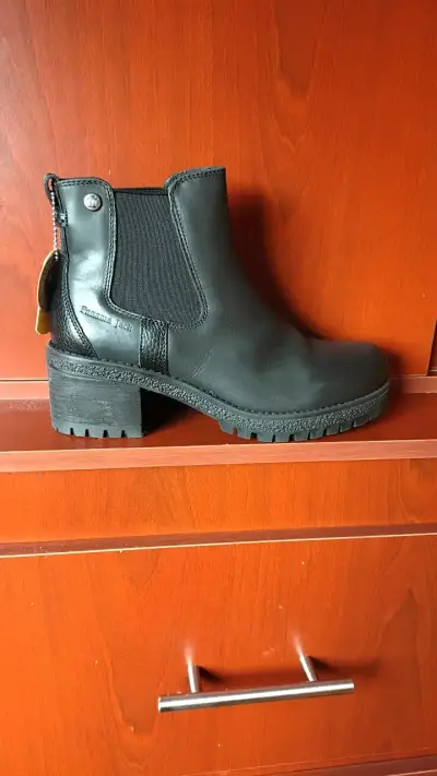 Botines de cuero negro Panama Jack para mujer - miniatura 1