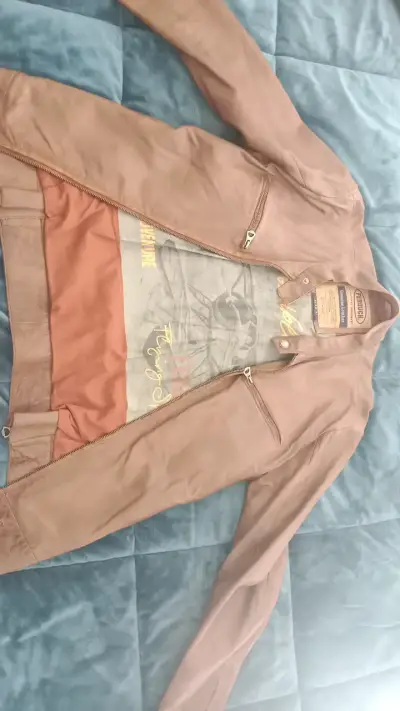 Chaqueta de cuero marrón Ferrucci para hombre - miniatura 1