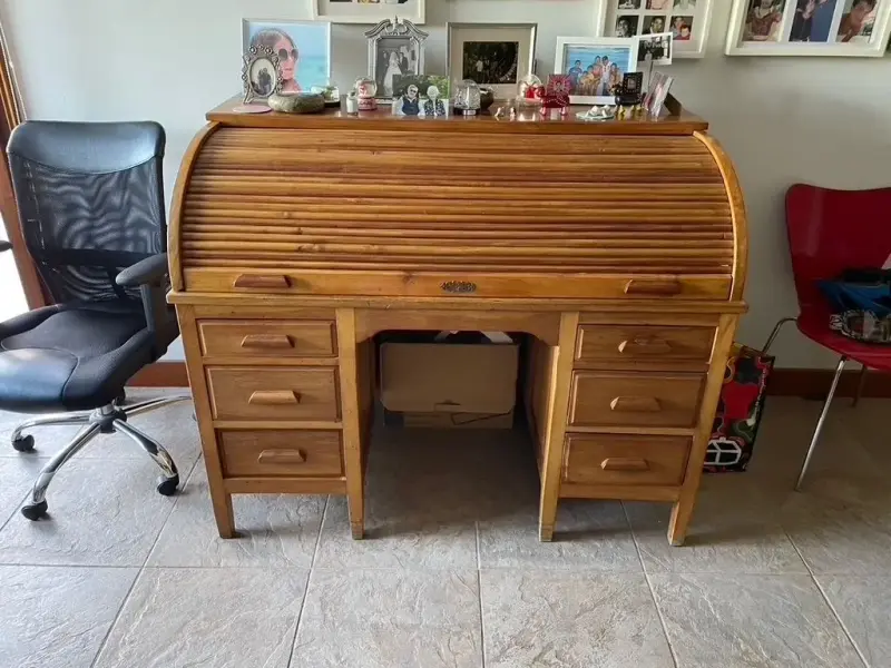 Escritorio Francés de Cortina en Madera Maciza - 2