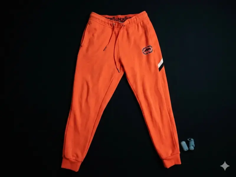 Pantalones deportivos naranjas con diseño moderno