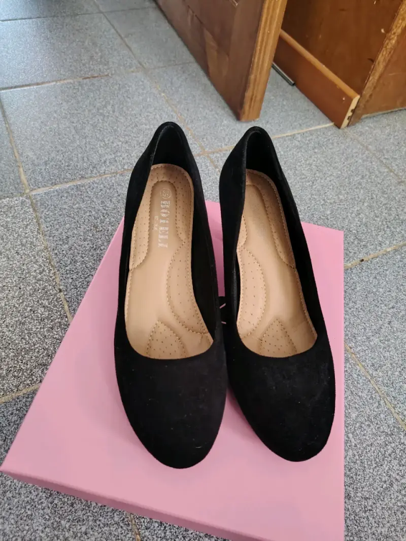 Zapatos de tacón bajo negros elegantes - 2