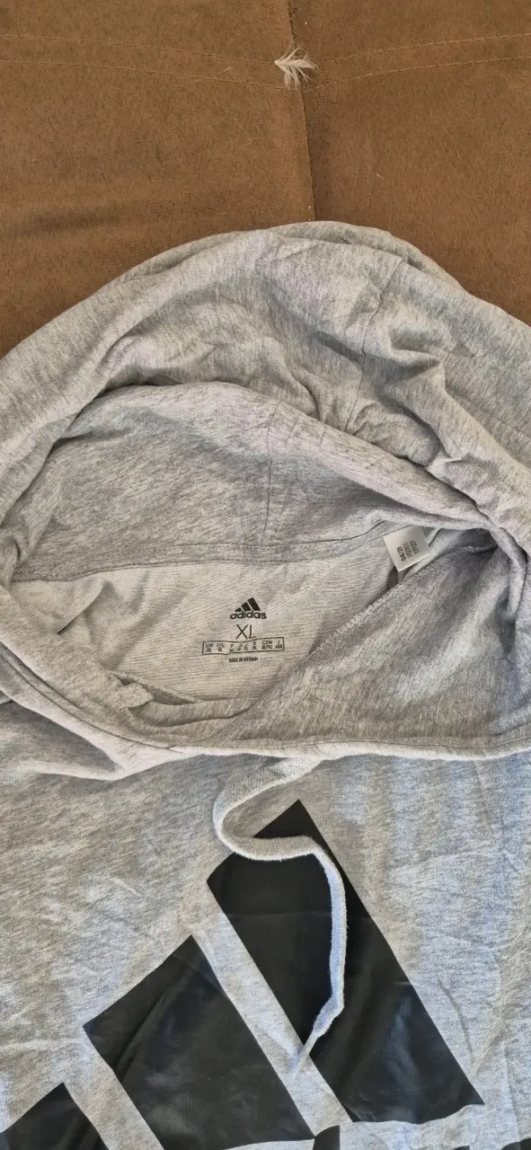 Polerón con capucha gris Adidas talla XL - 2
