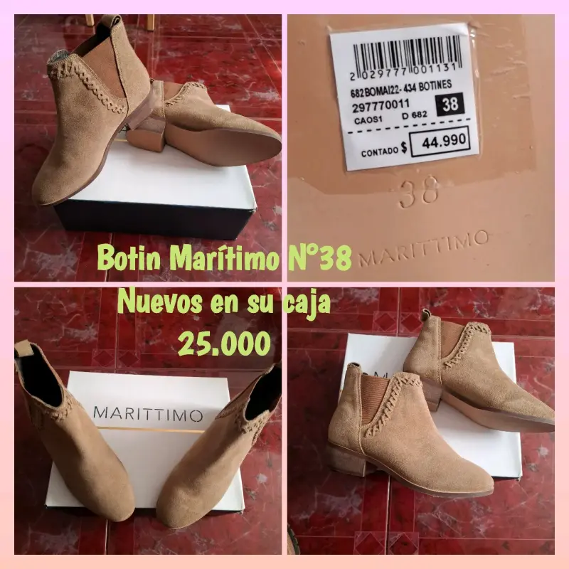 Botines Marittimo Talla 38 Nuevos en Caja