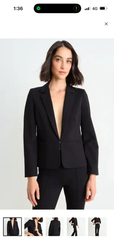Blazer negro elegante para mujer - miniatura 1