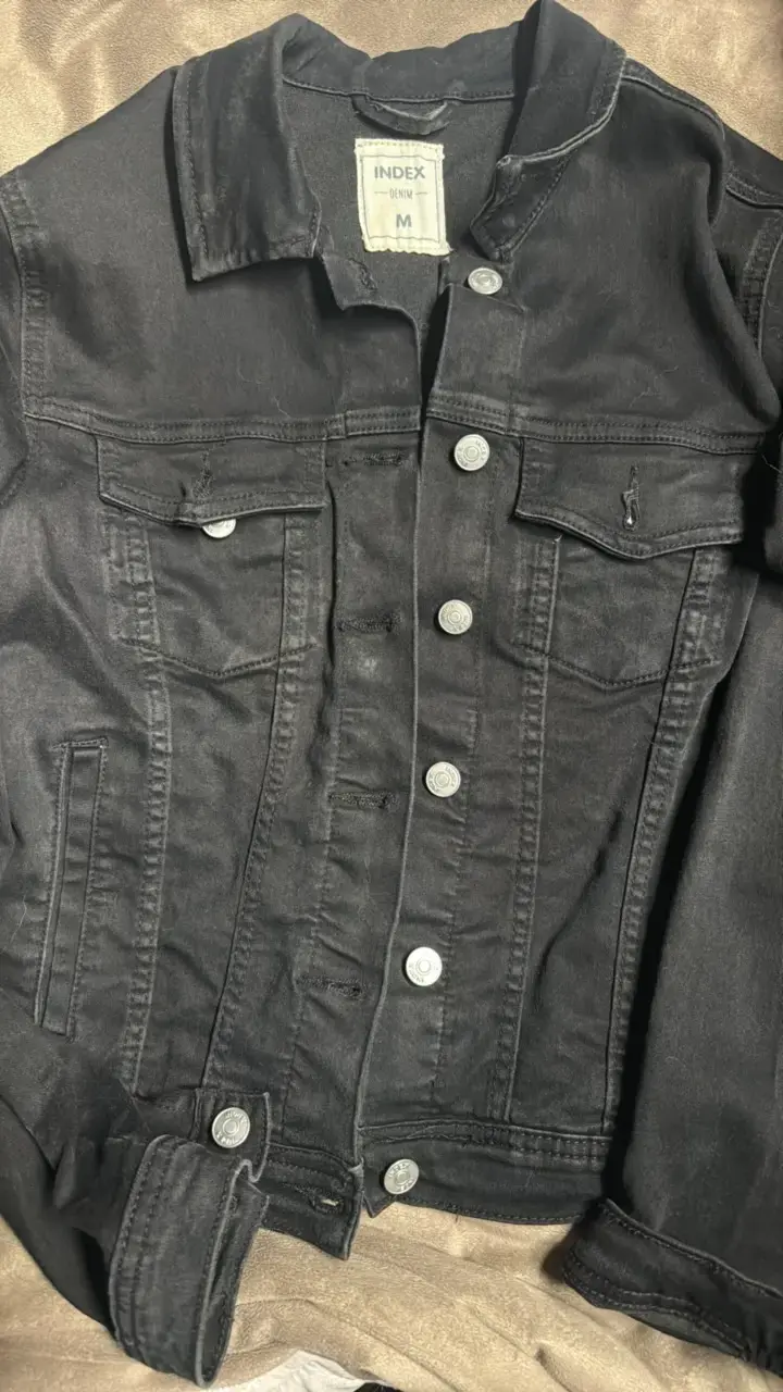 Chaqueta de mezclilla negra Index para mujer
