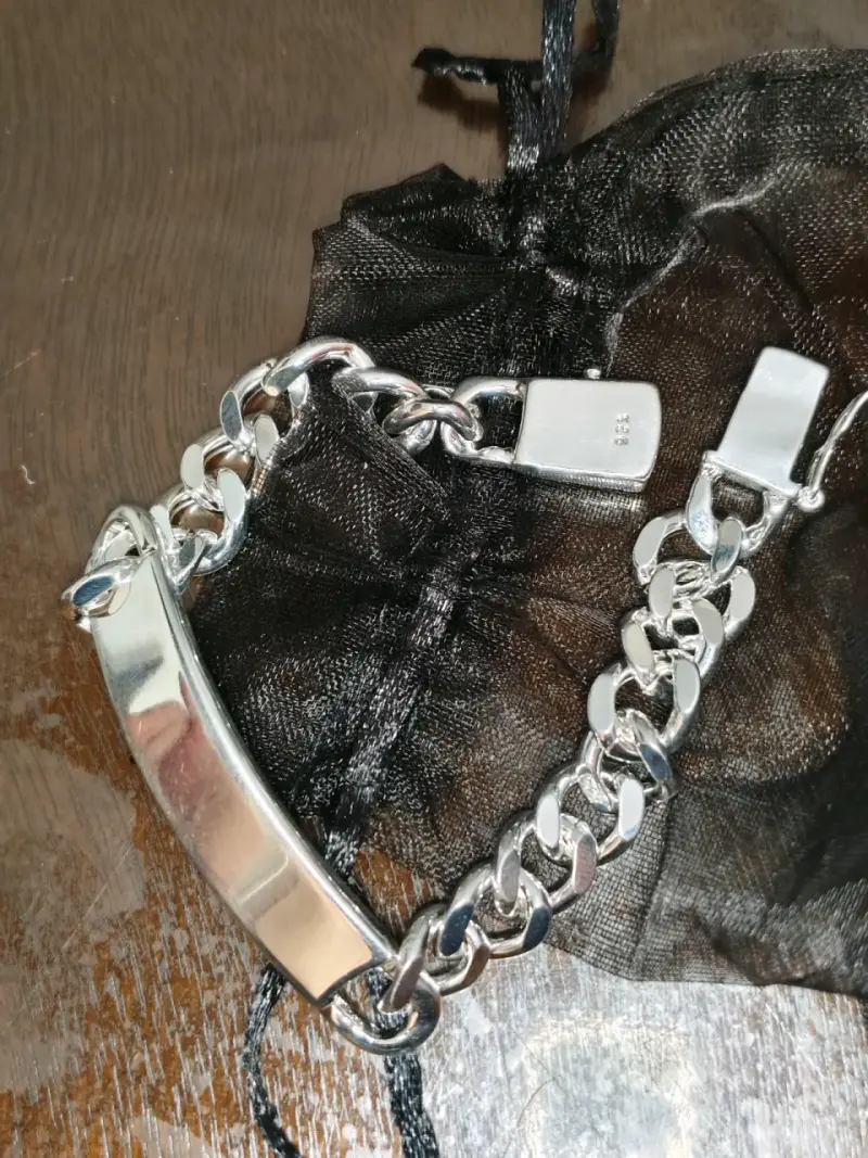 Pulsera fantasía nueva plateada para hombre. 2x1 - 2