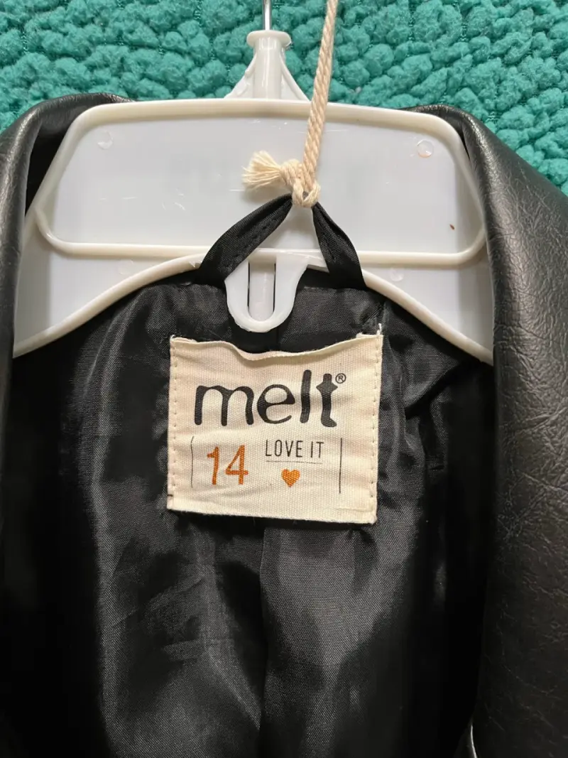 Chaqueta biker negra Melt talla 14 - 3