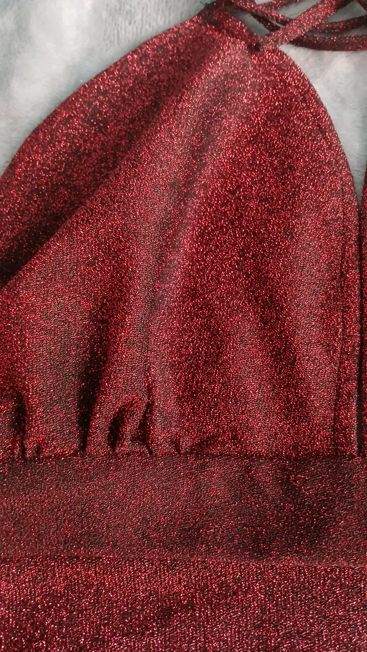 Vestido rojo brillante Shein Curve talla XL - 2