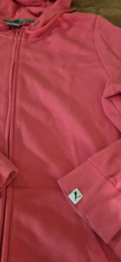 Polerón con capucha rosa Puma para mujer - miniatura 2