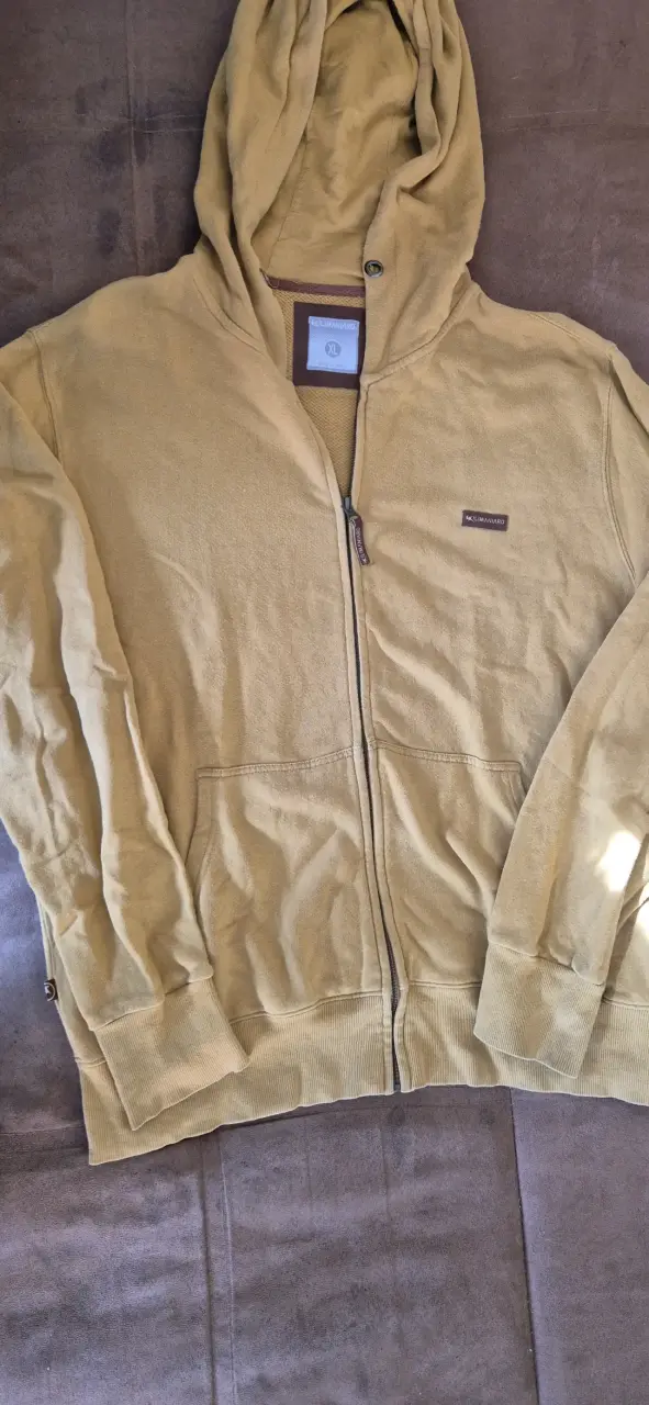 Polerón con capucha color mostaza talla XL - 1