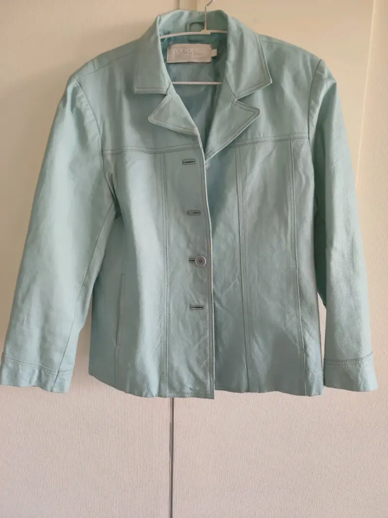 Chaqueta de cuero azul claro para mujer Todopiel - 1