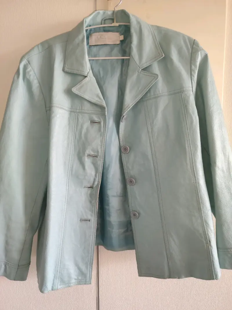 Chaqueta de cuero azul claro para mujer Todopiel - 2