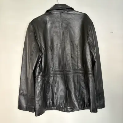 Chaqueta de cuero negro East 5th para mujer - miniatura 2