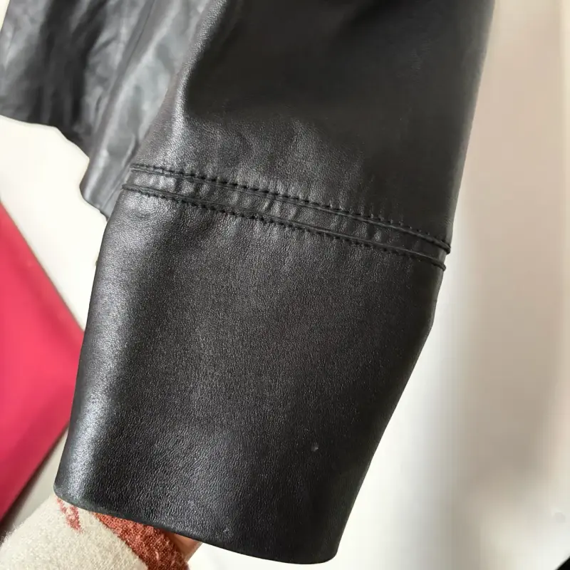 Chaqueta de cuero negro East 5th para mujer - 5