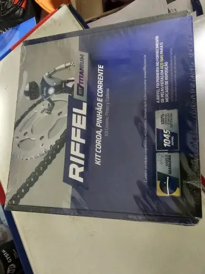 🏍️ KIT RELAÇÃO RIFFEL TITANIUM – COROA + PIÑÓN + CO - miniatura 1