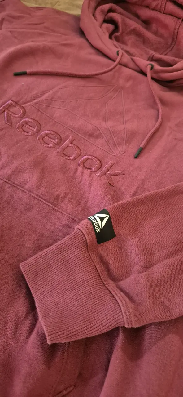 Polerón con capucha Reebok morado para hombre - 3