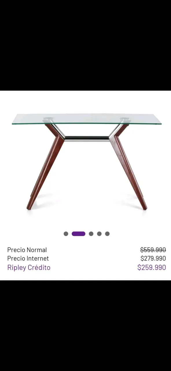 Mesa de arrimo con patas de madera moderna - 4