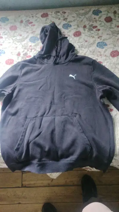 Polerón con capucha negro Puma talla XL - miniatura 1