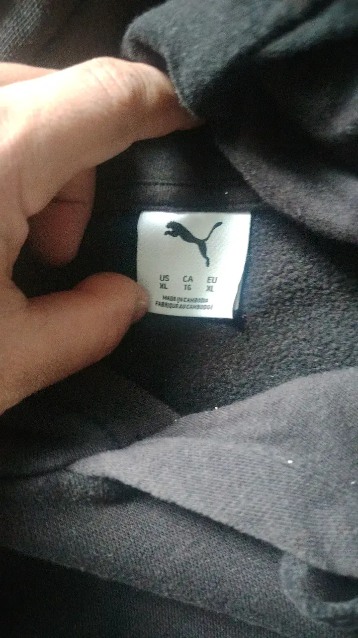 Polerón con capucha negro Puma talla XL - 2