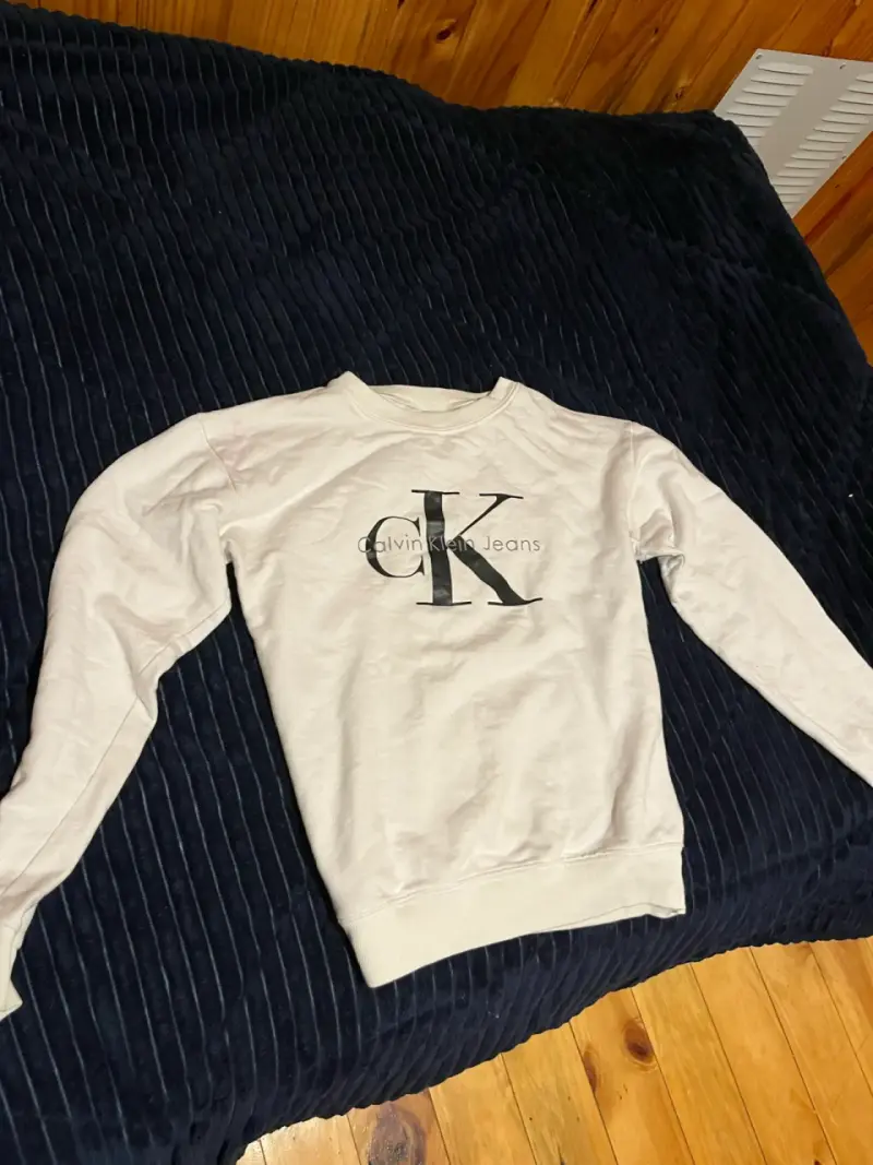 Polerón Calvin Klein Jeans blanco para hombre