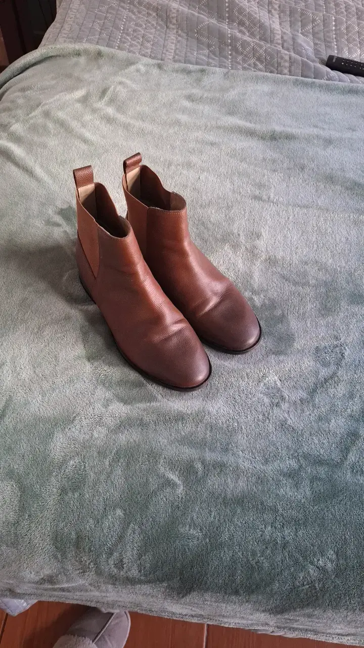 Botines de cuero negro y marrón para hombre - 2