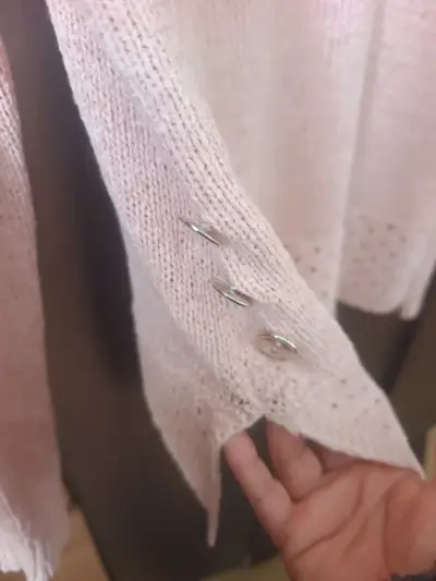 Suéter de punto rosa con botones Fashion Park - miniatura 3
